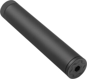 CMMG ZEROED 22 rimfire suppressor, black finish, 5.5 in, 1/2x28 direct thread