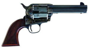 Cimarron Arizona Ranger AR410 .45 Long Colt 4.75 inch revolver with blued barrel, color case hardened frame and checkered wal