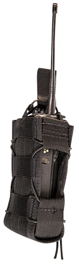 High Speed Gear Multi-Access Comm TACO MOLLE pouch in black nylon with bungee retention