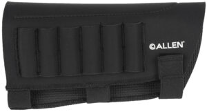 Allen Mesa neoprene buttstock shell holder, holds 6 cartridges, black
