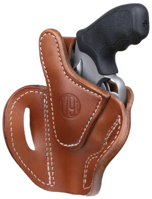 1791 Gunleather RVHX-2S revolver thumb-break outside-waistband holster in classic brown, right hand