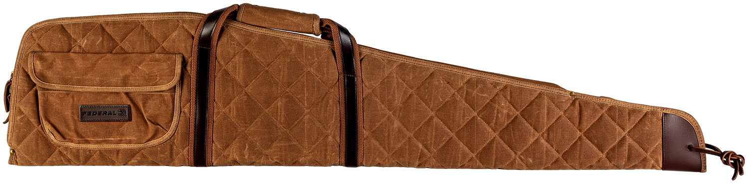 Federal Premium 48-inch tan scoped rifle case in 18 oz. waxed canvas