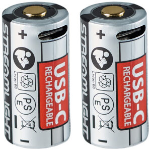 Streamlight SL-B9 USB-C rechargeable battery pack 2-pack 3.6V 850mAh silver/black