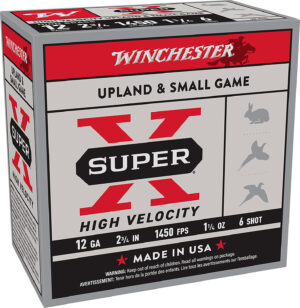Winchester Super-X 12 GA 2.75" 1-1/4 oz #6 High Velocity 25 rd box
