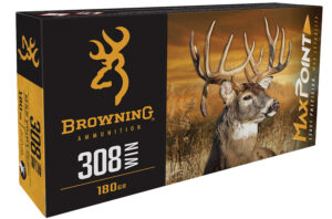 Browning Max Point .308 Win 168 gr rifle ammunition box, 20 rounds