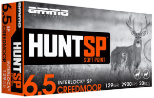 Ammo Inc 6.5mm Creedmoor 129gr Soft Point ammunition 20 round box, 10 boxes per case