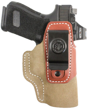 DeSantis Transit IWB holster for Ruger LCP II, natural Kydex and leather, ambidextrous belt clip