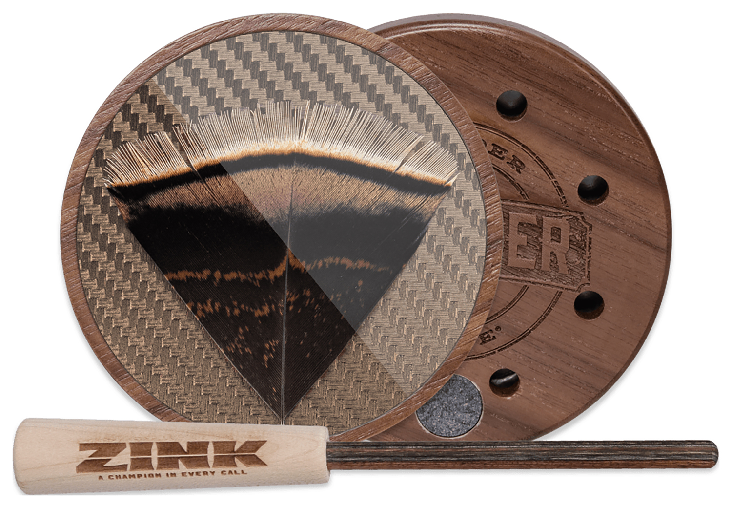 Zink Thunder Ridge Striker Glass Pot Turkey Call - Walnut