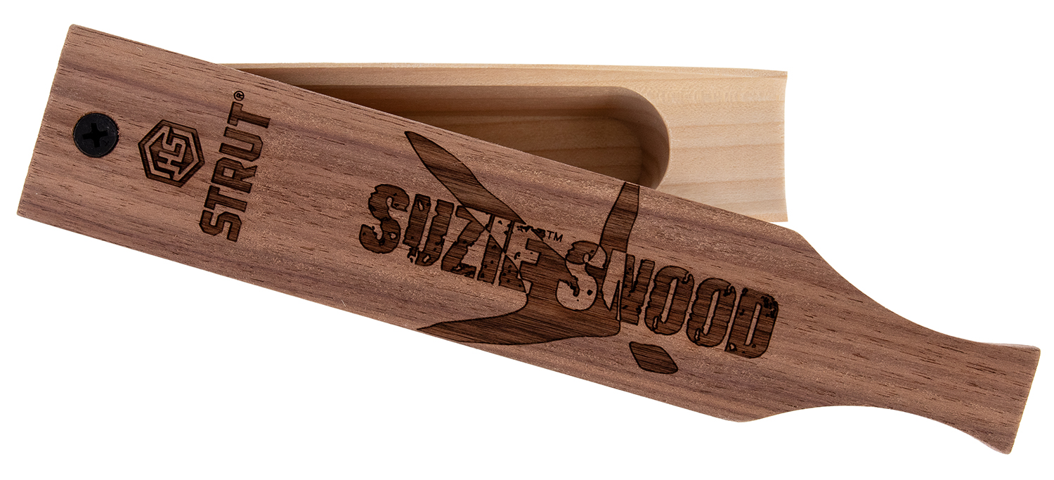 Hunters Specialties Suzie Snood poplar box call with walnut paddle, brown finish