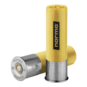 Norma WhiteTail 20 Gauge slug ammunition box and round, 25 count