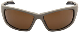 Pyramex VGST1318T Howitzer safety glasses with bronze anti-fog lenses and tan frame