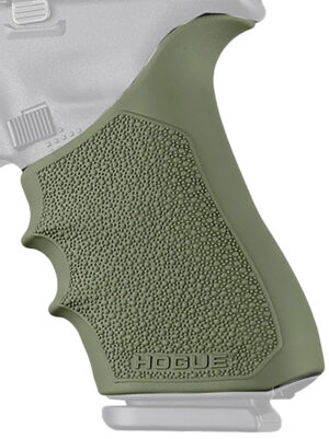 Hogue HandALL Beavertail Grip Sleeve in OD Green with Cobblestone texture for full-size Glock pistols