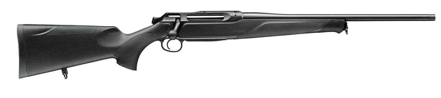 Sauer 505 XT Full Size .375 H&H Mag 24in bolt-action rifle, titanium gray barrel, black fixed synthetic stock