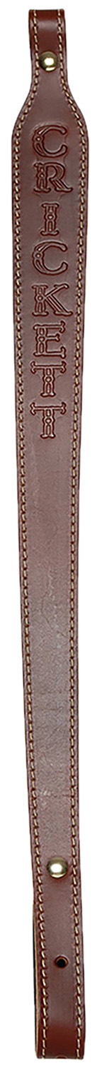 Keystone Sporting Arms Crickett brown leather rifle sling 23 inches embossed logo