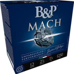 B&P Mach 12 Gauge 2.75 inch 7/8 oz #8 shotshell 25 per box