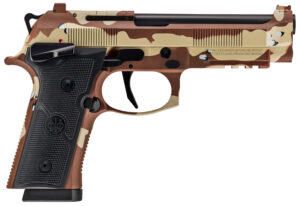 Beretta 92XI American Combat 9mm 4.7in Chocolate Chip Cerakote pistol