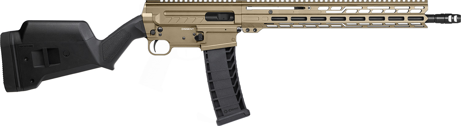 CMMG Dissent BR4 9mm carbine with 16.10-inch threaded barrel and Coyote Tan receiver