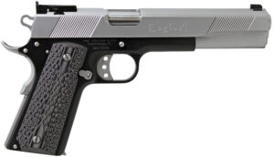 Iver Johnson Eagle XL 10mm two-tone pistol with hard chrome slide and black frame