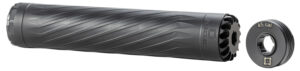 ANECHOIC Anechox X45LB 45L suppressor, black stainless steel/titanium, 45CAl/458WinMag, 1.61" diameter
