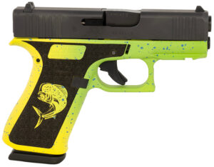 Glock G43X 9mm pistol 3.41" barrel black nDLC slide Mahi Cerakote frame