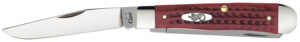 Case Trapper pocket knife red bone corn cob jigged 3.25 inch clip spey