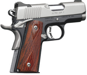 Kimber Ultra CDP II .45 ACP 3 inch pistol with satin silver slide and rosewood grips