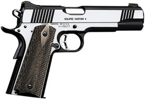Kimber Eclipse Custom II 10mm 5-inch pistol, brush-polished stainless with gray/black laminated double-diamond grips