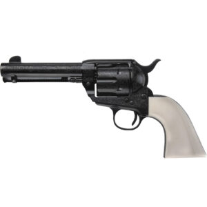 Pietta The Shootist .357 Magnum 4.75 in. laser-engraved blued revolver with Ultra Ivory grips