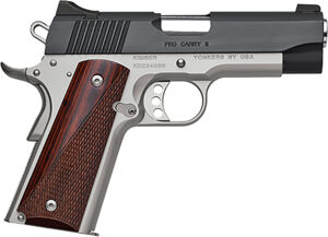 Kimber Pro Carry II two-tone .45 ACP 4-inch pistol with rosewood grips