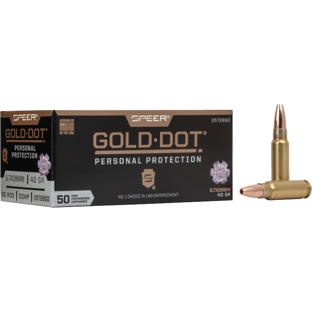 Speer Gold Dot Personal Protection Pistol Ammo 5.7x28mm 40 gr. GDHP 50 rd.