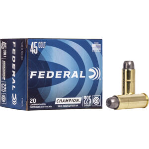 Federal Champion .45 Colt 225 gr Semi-Wadcutter Hollow Point 20-round box