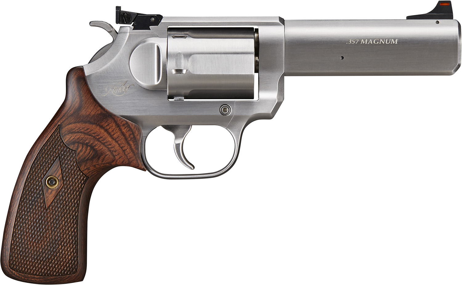 Kimber K6S DASA Target 4-inch .357 Magnum stainless revolver with extended diamond-checkered grip