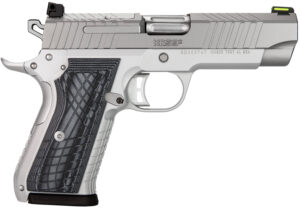 Kimber KDS9c 9mm pistol with 4.09in barrel, KimPro Silver slide and gray/black G10 grips