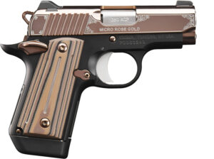Kimber Micro Rose Gold .380 ACP pistol, 2.75 in barrel, Rose Gold PVD slide and matte black frame with G10 grips