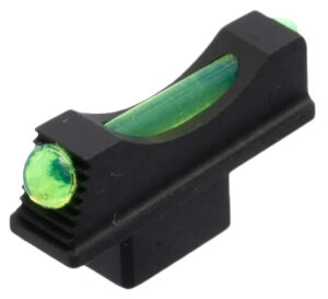 Wilson Combat green fiber optic snag-free front sight for Colt Python/Anaconda, black frame