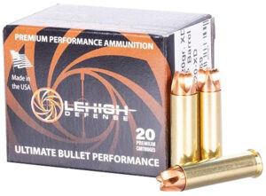 Wilson Combat .357 Magnum ammunition box, 20 rounds per box, brass cases