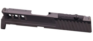 True Precision Axiom slide for Springfield Hellcat, RMSc optic cut, 416R stainless, black finish