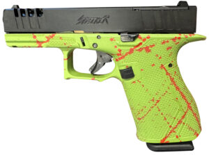 Great Lakes GLFA 19 Striker 9mm pistol, 4-inch barrel, zombie splatter finish