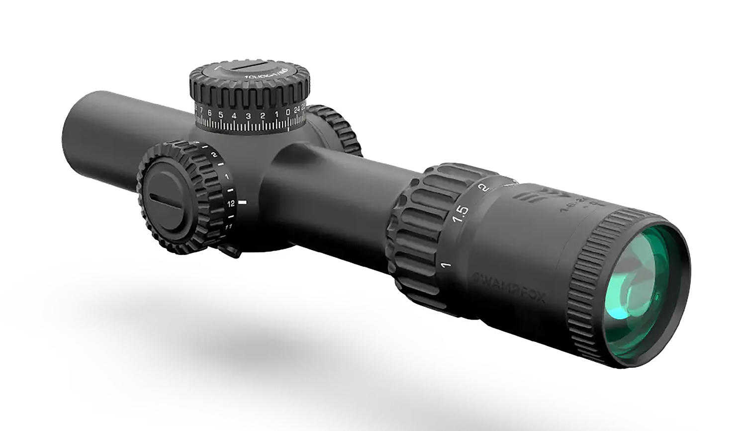 Swampfox Warhorse 1-6x24mm FFP illuminated Dragoon MIL riflescope on 34mm tube