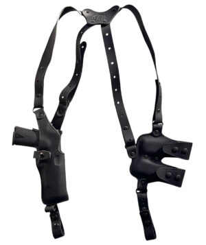 1791 Gunleather NSS2.4SBLVR  Optic Ready Shoulder Vertical Black Fits Sig P320 Right Hand