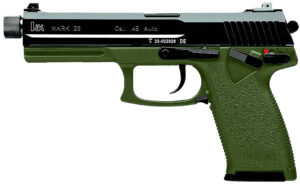 Heckler & Koch Mark 23 ODG V1 .45 ACP pistol with OD Green frame and 5.87-inch threaded barrel