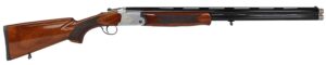 Iver Johnson IJ600 12 gauge over under shotgun with silver engraved receiver and walnut stock