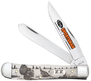 Case Trapper Turkey two-blade folding knife with natural bone handle and Tru-Sharp SS blades