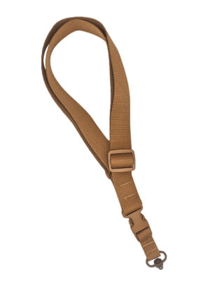 TacShield T6006CY CQB single-point sling in coyote tan with 1.5 inch mil-spec webbing