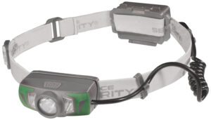 Police Security Twin Power 550 Lumen Headlamp in gray with adjustable straps