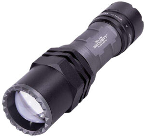 Police Security long-throw flashlight 400 lumen, black, twist-focus, IPX7