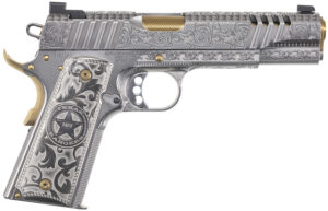 Auto-Ordnance 1911TCAC17 Texas Ranger Special Edition .45 ACP 5-inch stainless pistol with gold accents