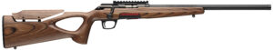 Winchester Xpert Thumbhole Target .22 LR rifle, 18 in threaded bull barrel, brown laminate thumbhole stock, black receiver