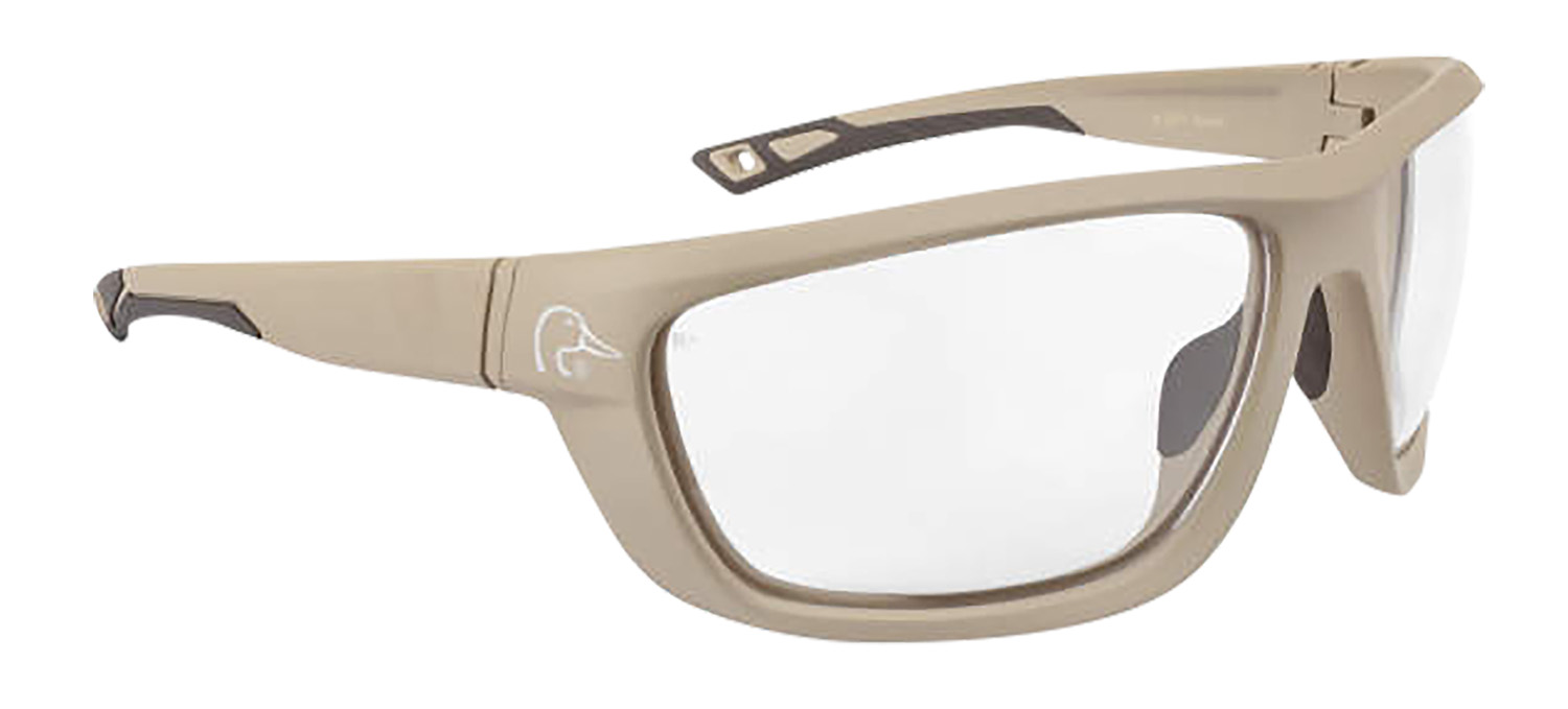 Radians Ducks Unlimited DUFF13010C full-frame shooting glasses tan frame clear lens