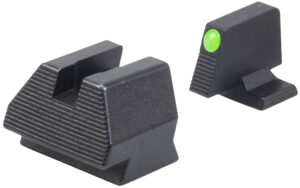 Heckler & Koch VP9 elevated night sight set with green tritium front and black rear